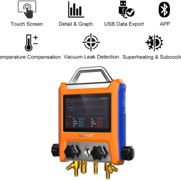Elitech EMG-40V Collettore digitale intelligente a 4 valvole